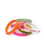 Voordelige siliconen armband 12 mm kleur wit achtste weergave