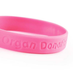 Voordelige siliconen armband 12 mm kleur neon fuchsia