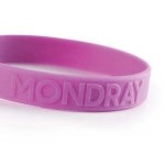 Voordelige siliconen armband 12 mm kleur lila