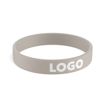 Voordelige siliconen armband 12 mm kleur taupe grijs