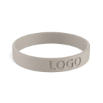 Voordelige siliconen armband 12 mm kleur taupe grijs