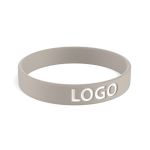 Voordelige siliconen armband 12 mm kleur taupe grijs