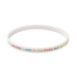 Custom made siliconen polsband voor evenementen, personaliseerbaar kleur wit