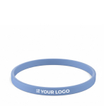 Custom made siliconen polsband voor evenementen, personaliseerbaar kleur riviera blauw weergave met bedrukking