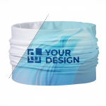 Nekwarmer met UV-bescherming en snelle absorptie kleur wit weergave met bedrukking