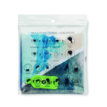 Multifunctionele nekwarmer van gerecycled polyester kleur wit vijfde weergave