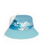 Polyester muts 260 g/m², aan beide kanten personaliseerbaar kleur wit weergave met bedrukking