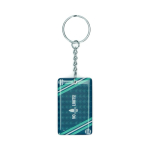 Rechthoekige PVC-sleutelhanger met NFC, te bedrukken kleur wit