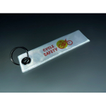 Rechthoekige veiligheidssleutelhanger reflecterend, te bedrukken kleur zilver