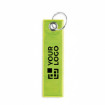 Rechthoekige veiligheidssleutelhanger reflecterend, te bedrukken kleur neon geel weergave met bedrukking