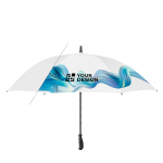Windbestendige paraplu Ø122, 100% te personaliseren kleur wit weergave met bedrukking