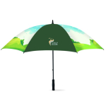 Windbestendige of golfparaplu Ø132, te voorzien van logo kleur wit