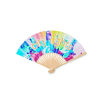 Bamboe waaier, full color te bedrukken kleur wit