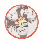 Opvouwbare frisbee met gekleurde rand, 100% te personaliseren kleur granaat