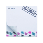 Witte vierkante plakbriefjes op maat, 100% personaliseerbaar kleur wit
