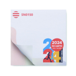 Witte vierkante plakbriefjes op maat, 100% personaliseerbaar kleur wit