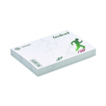 Witte rechthoekige plakbriefjes op maat, 100% personaliseerbaar kleur wit