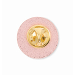 Op maat gemaakte ronde metalen pin om in kleur te personaliseren kleur rose gold derde weergave