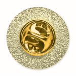 Op maat gemaakte ronde metalen pin om in kleur te personaliseren kleur goud derde weergave