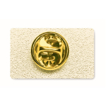 Op maat gemaakte rechthoekige ijzeren pin om te personaliseren kleur goud derde weergave