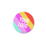Op maat gemaakte ronde badges in verschillende maten kleur wit