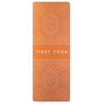 Op maat gemaakte yogamat van PU en kokosrubber kleur oranje