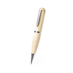 Ecologische USB-pen van hout, draaibaar en met blauwe inkt kleur hout derde weergave