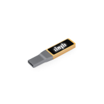 Milieuvriendelijke USB-stick van bamboe met verlicht drukgebied kleur lichtbruin eerste weergave