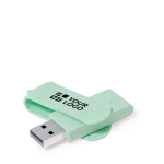 USB-stick in verschillende kleuren met bijpassende draaibare clip met jouw bedrukking