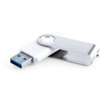 USB met metalen draaiclip en witte behuizing tweede weergave