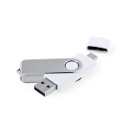 USB met metalen clip en dubbele aansluiting USB/type C tweede weergave
