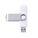 USB met metalen clip en dubbele aansluiting USB/type C derde weergave