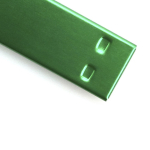 USB van glanzend aluminium in sleutelvorm kleur groen zesde weergave