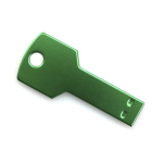 USB van glanzend aluminium in sleutelvorm kleur groen  negende weergave