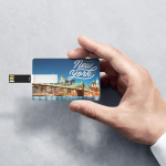 Ultradunne USB-kaart met inklapbaar mechanisme kleur wit