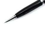 Metalen USB-pen met draaimechanisme en blauwe inkt kleur zwart zesde weergave