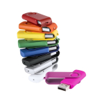 USB met zachte behuizing en glanzende metalen clip kleur fuchsia  negende weergave