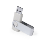 USB van tarwestro met metalen draaiclip kleur lichtgrijs eerste weergave