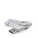 USB van tarwestro met metalen draaiclip met jouw bedrukking