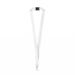 Polyester keycord met veiligheidsluiting voor sublimatie kleur wit