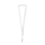 Polyester lanyard met karabijnhaak voor sublimatie gemaakt in de EU kleur wit