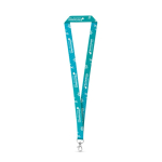 Polyester lanyard met karabijnhaak voor sublimatie gemaakt in de EU kleur wit