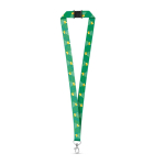 Polyester lanyard met veiligheidsluiting en karabijnhaak diverse kleuren