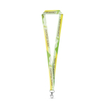 RPET-lanyard met snaphaak gemaakt in de EU kleur wit eerste weergave