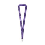 RPET-lanyard met snaphaak gemaakt in de EU kleur wit