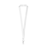 RPET-lanyard met snaphaak gemaakt in de EU kleur wit