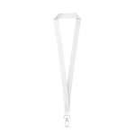 Polyester lanyard met ovale musketonhaak voor sublimatie kleur wit