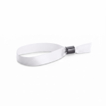 Polyester lanyard armband met veiligheidsluiting gemaakt in de EU kleur wit