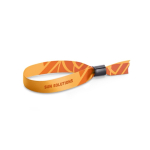 Polyester lanyard armband met veiligheidsluiting gemaakt in de EU kleur wit