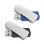 USB van kunststof met aluminium draaiclip diverse kleuren